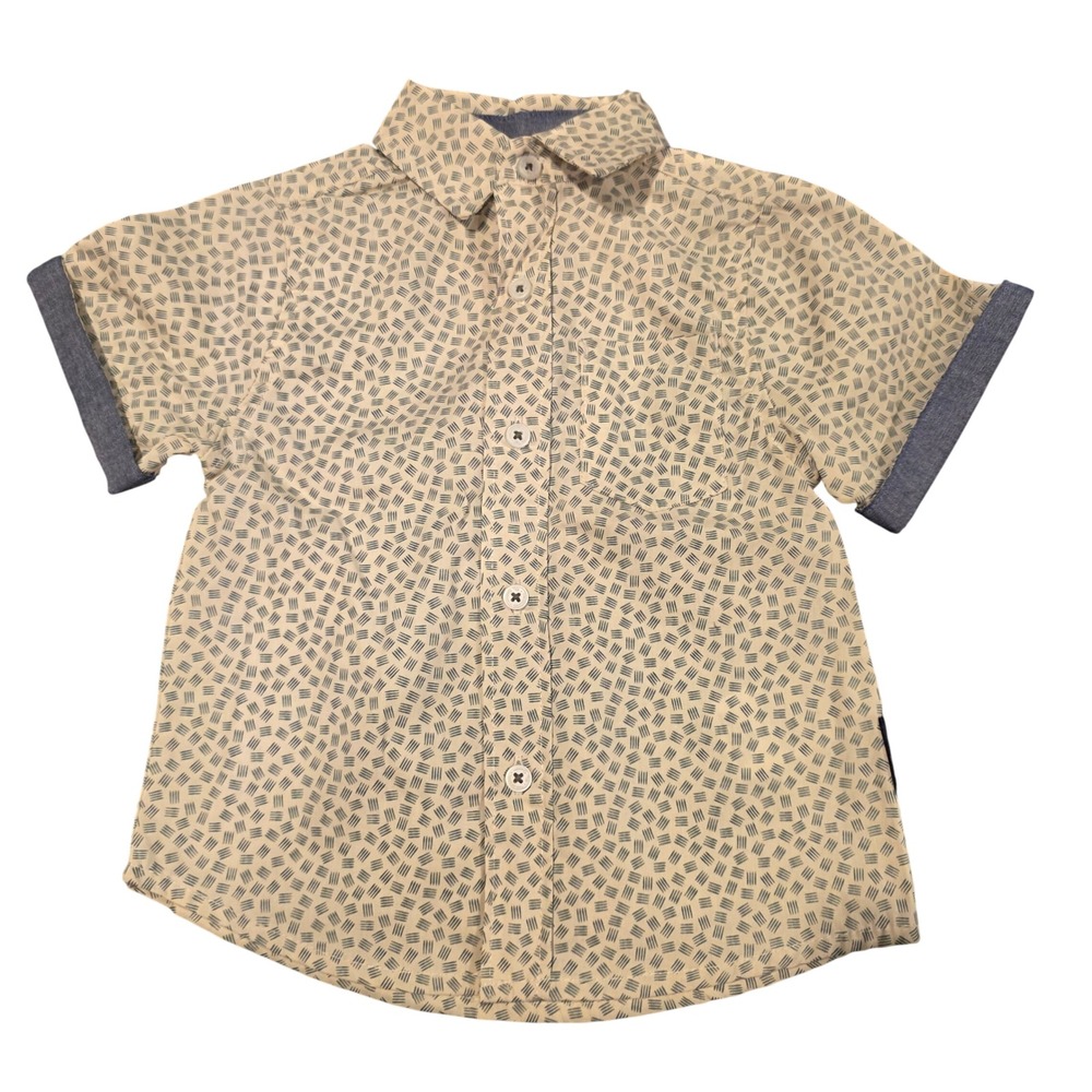 Ben Sherman Toddler Boys Short Sleeve Button Down Shirt Dash Print 12M